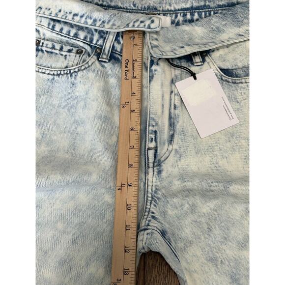 PISTOLA Jeans Womens 27 Blue Acid Wash Straight Leg Fold Over Waist 90s NWT - Picture 6 of 11